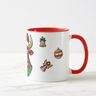 Mug de Noël vache rigolote – Mug festif Mugg