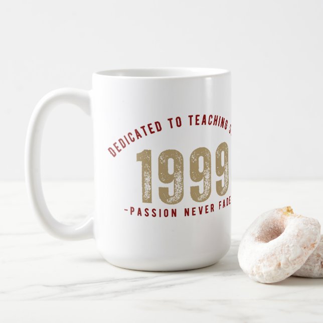 Mug - Dedicated to teaching since 1 | Teacher mug  Kaffemugg (Med munk)