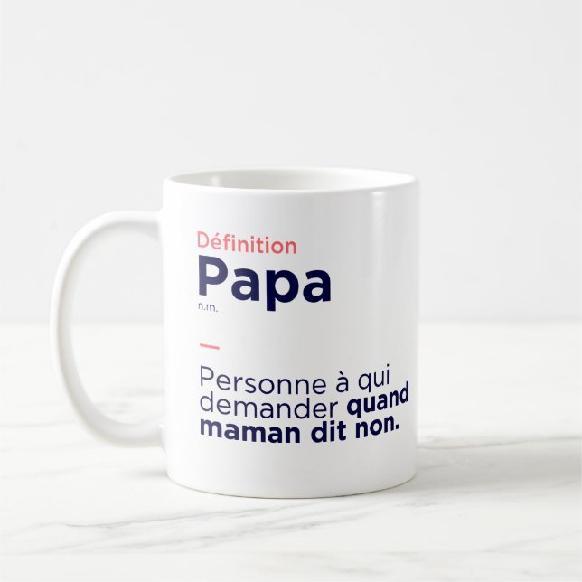Mug Définition Papa Kaffemugg (Vänster)
