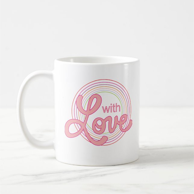mug design med kärlek kaffemugg (Vänster)