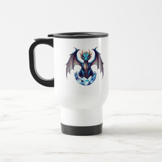 Mug Drake unge framträder ur kristallägg Resemugg (Vänster)