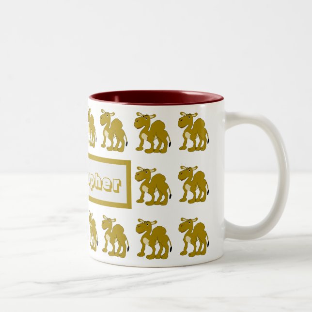 Mug Dromedar Kamel Design Två-Tonad Mugg (Höger)