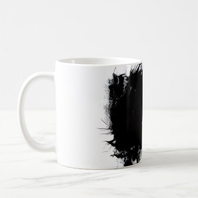 Mug  Edgy Black Ink Splatter Abstract Grunge Desig Kaffemugg (Vänster)