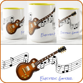 MUG - Elgitarrdesign - Flera stilar/storlekar Två-Tonad Mugg