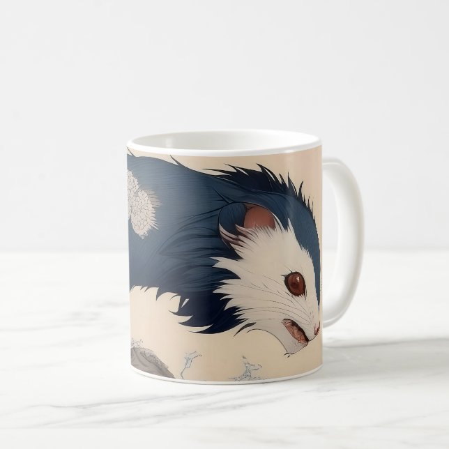 Mug  -  Ferret - Japan Kaffemugg (Framsida höger)