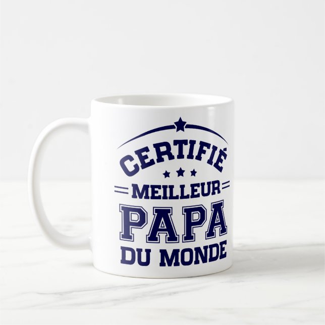 Mug Fête des Pères - Meilleur Papa du Monde Kaffemugg (Vänster)