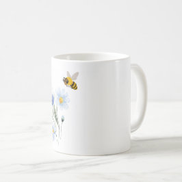 mug fleur bleu  kaffemugg