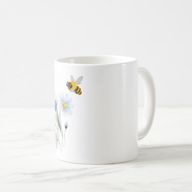 mug fleur bleu  kaffemugg (Framsida höger)