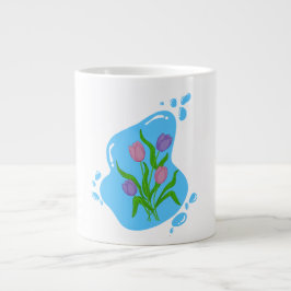 Mug flower design  jumbo mugg