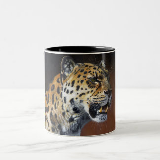 Mug. för Amur Leopardmålning Två-Tonad Mugg