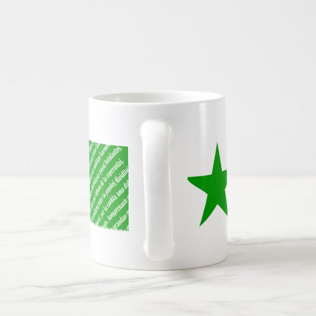 Mug. för Esperanto"LaEspero" flagga Kaffemugg (Handtag)