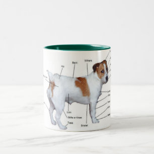 Mug. för jackRussel diagram Två-Tonad Mugg