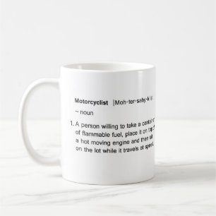 Mug. för Motorcyclist"ordbok" definition Kaffemugg