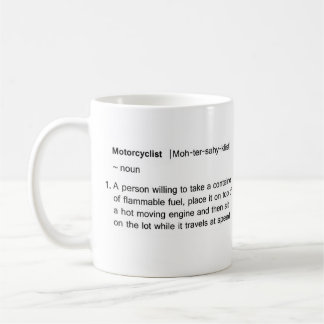 Mug. för Motorcyclist"ordbok" definition Kaffemugg