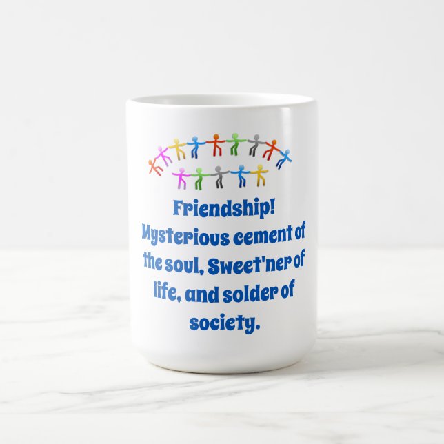 Mug-Friendship Mysterious Cement - Vänskap Quote Kaffemugg (Center)