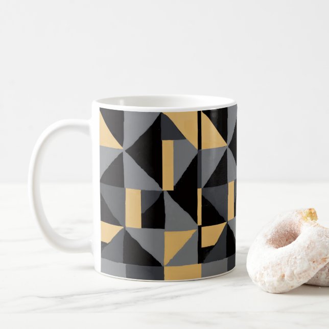 Mug Géométrique Moderne – Style Artisanal Kaffemugg (Med munk)
