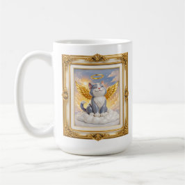 Mug Golden Angel Cat Art Design Kaffemugg