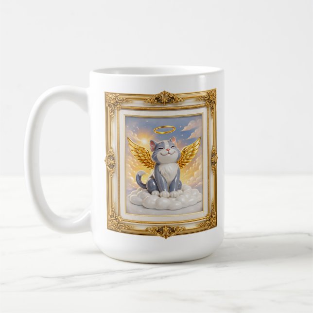 Mug Golden Angel Cat Art Design Kaffemugg (Vänster)