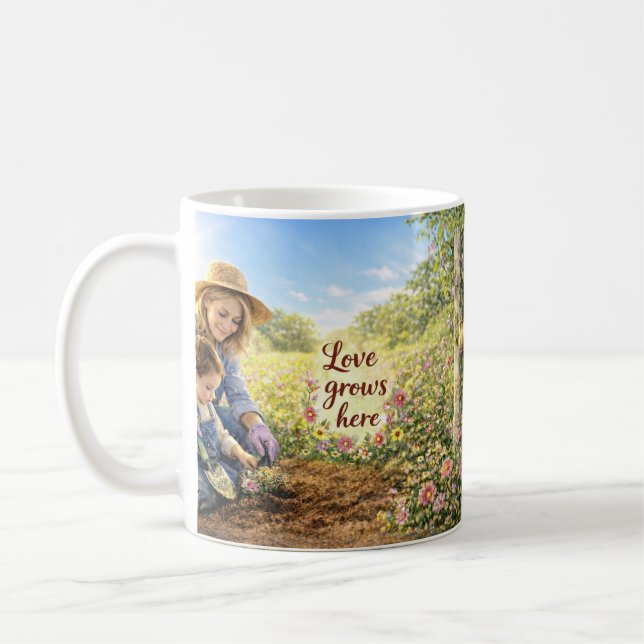 Mug - Grandma Gardening Where Love Grows Kaffemugg (Vänster)