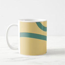 Mug – Green Lines on Yellow Kaffemugg