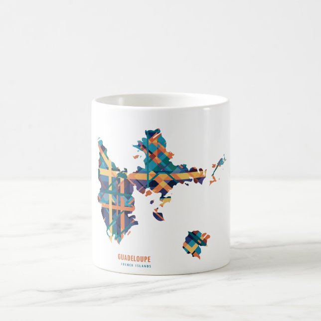 Mug Guadeloupe – Carte mosaïque des îl Kaffemugg (Center)