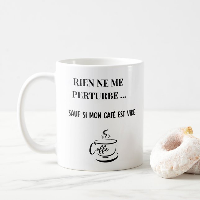 Mug Humör Café - Inget Förargar Mig - Presentidé Kaffemugg (Med munk)