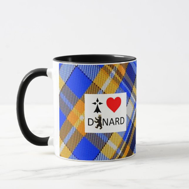 Mug I love Dinard et tartan Mugg (Vänster)