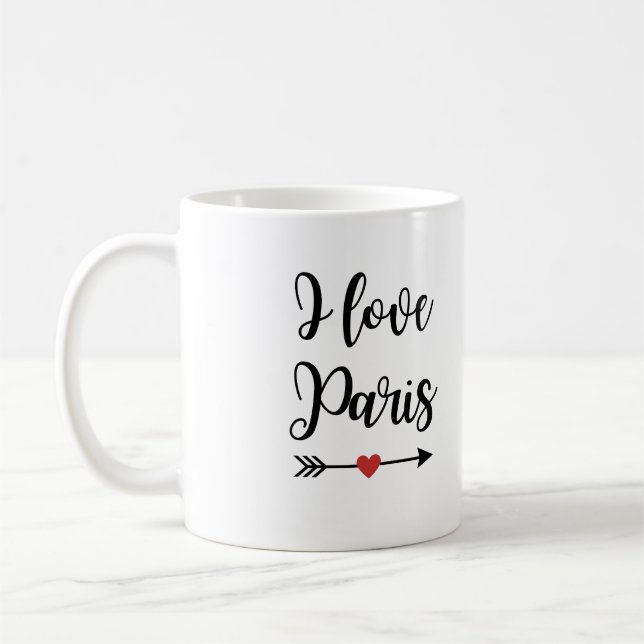 Mug "I Love Paris" Kaffemugg (Vänster)