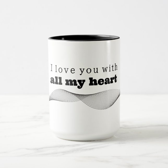 Mug I love you with all my heart Mugg (Center)
