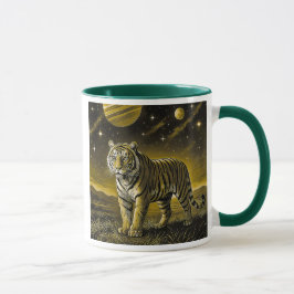 Mug image monochrome tigre puissant.. mugg