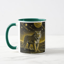 Mug image monochrome tigre puissant.. mugg