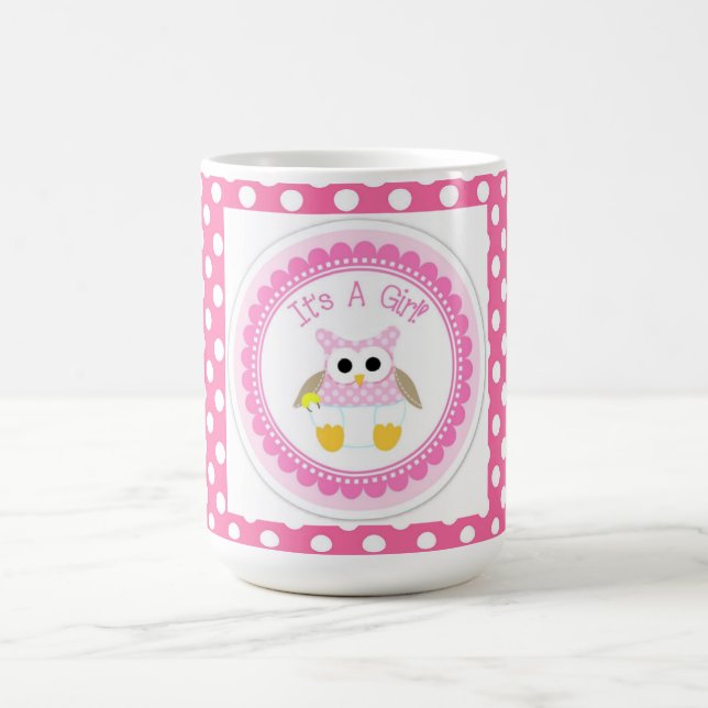 Mug/It är en flicka med rosa polka dots Kaffemugg (Center)