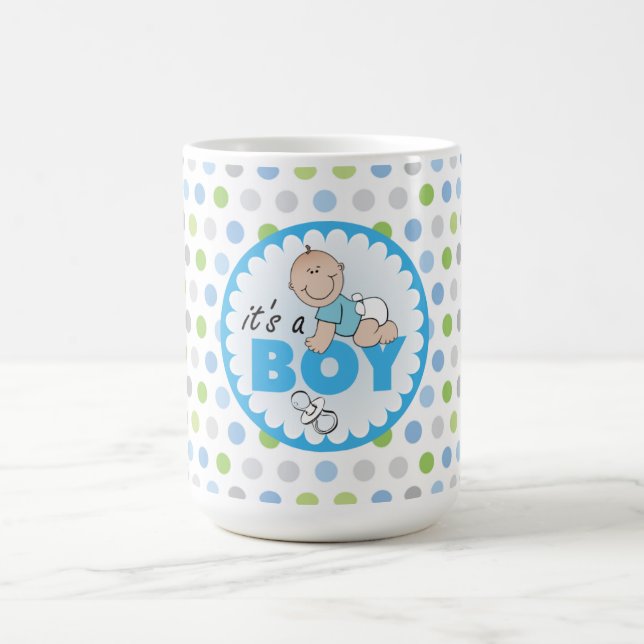 Mug/It är en pojke med polka dots Kaffemugg (Center)