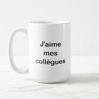 Mug J'aime mes collègues, je préfère ma famille Kaffemugg