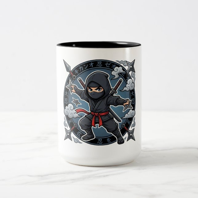 Mug La Voie du Ninja  Två-Tonad Mugg (Center)