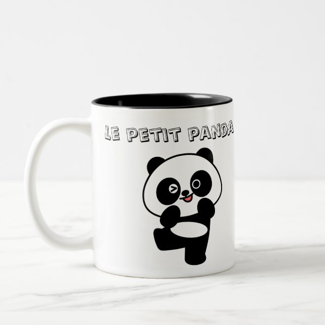 Mug Le Petit panda  Två-Tonad Mugg (Vänster)