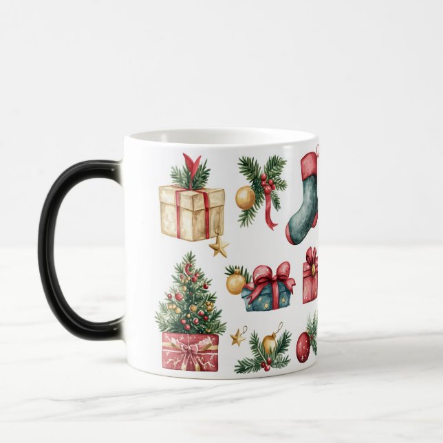 Mug Magic Festive Vintage Christmas Magisk Mugg (Vänster)