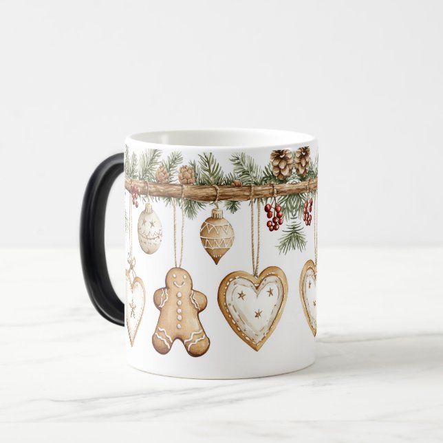 Mug Magic Festive Vintage Christmas Magisk Mugg (Framsida vänster)