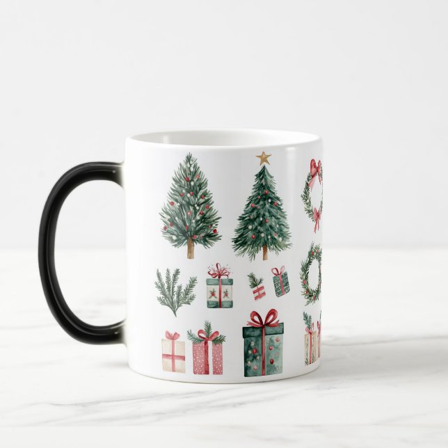Mug Magic Festive Vintage Christmas Magisk Mugg (Vänster)