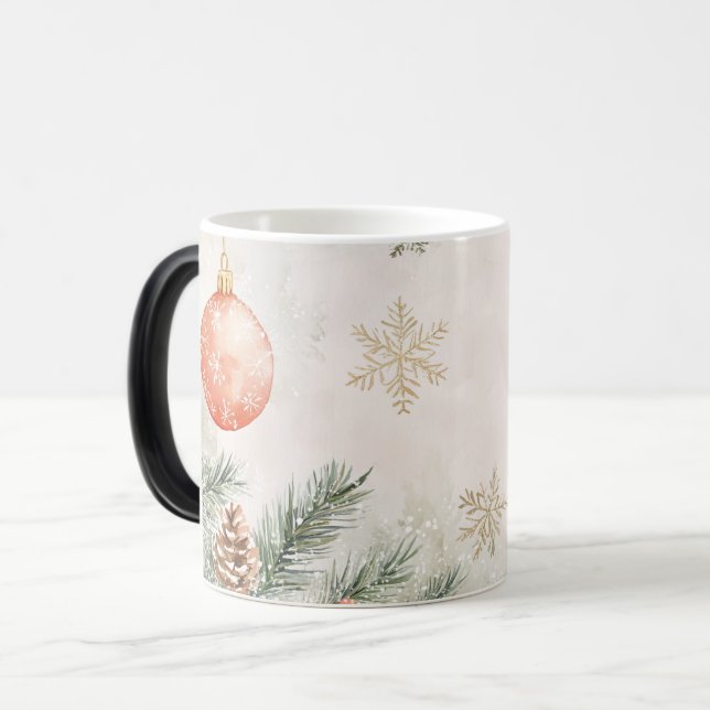 Mug Magic Festive Vintage Christmas Magisk Mugg (Framsida vänster)