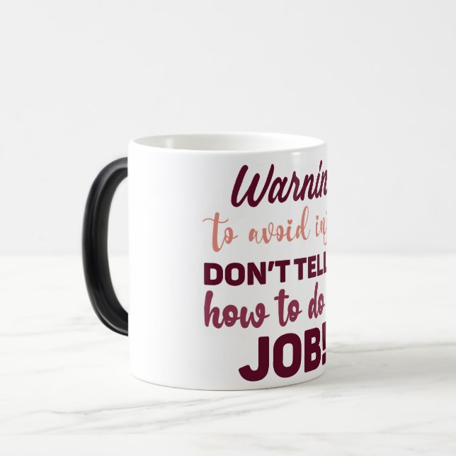 Mug Magic Funny Office Coffee Quotes Magisk Mugg (Framsida vänster)