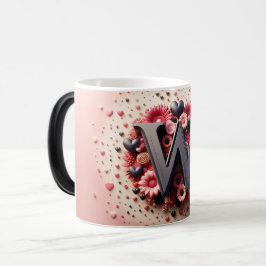 Mug Magic W Valentine Alphabet 3D Magisk Mugg