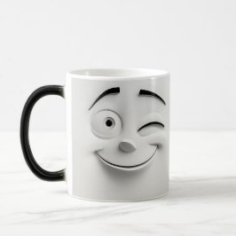 Mug Magic Winking Cartoon Face 3D Magisk Mugg