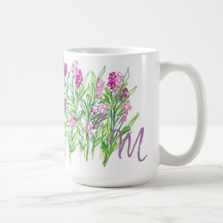 Mug med design av rosa blommor i trädgården kaffemugg