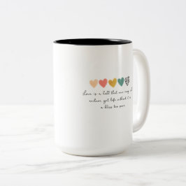 MUG MED ENKLA OCH VACKRA ORD Två-Tonad MUGG