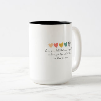 MUG MED ENKLA OCH VACKRA ORD Två-Tonad MUGG