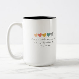 MUG MED ENKLA OCH VACKRA ORD Två-Tonad MUGG