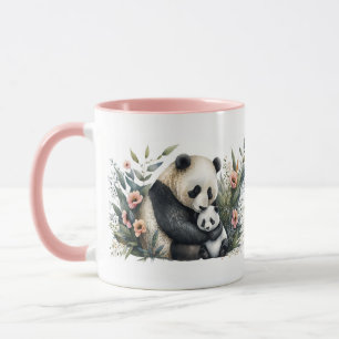 Mug med Panda-Mamma och Unge Mugg