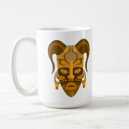 MUG MED TARDITIONELL MASKKONST KAFFEMUGG