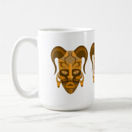 MUG MED TARDITIONELL MASKKONST KAFFEMUGG